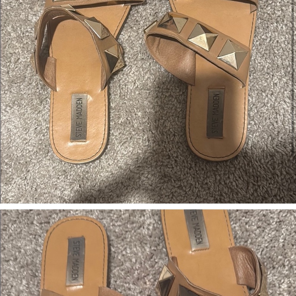Bundle - Steve Madden Brown Studded Sandals